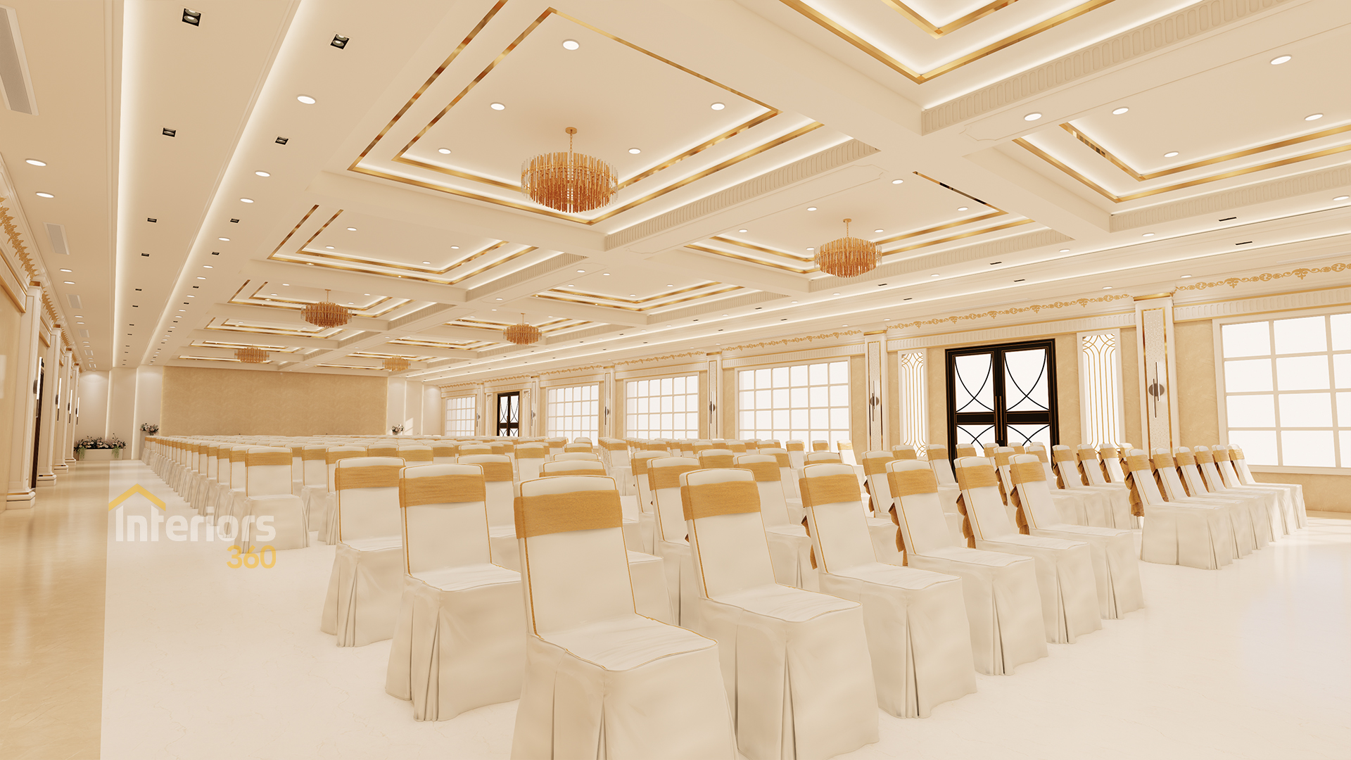 Contemporary wedding venue interior design in Chennai