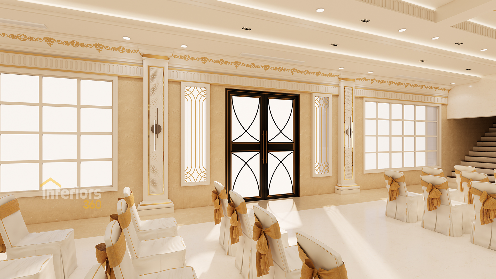 Luxury banquet and function hall interiors in Chennai