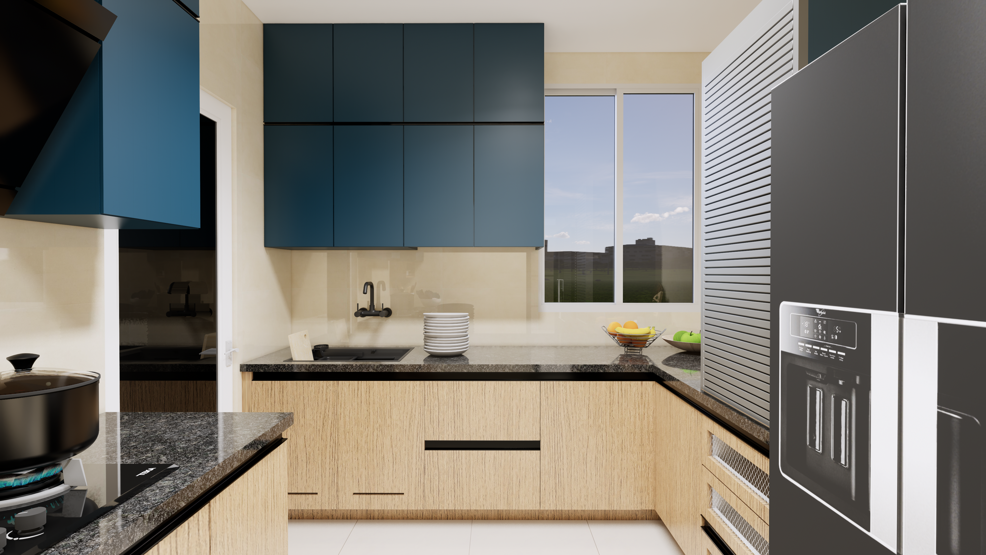 Designer bar and crockery display unit interiors in Chennai