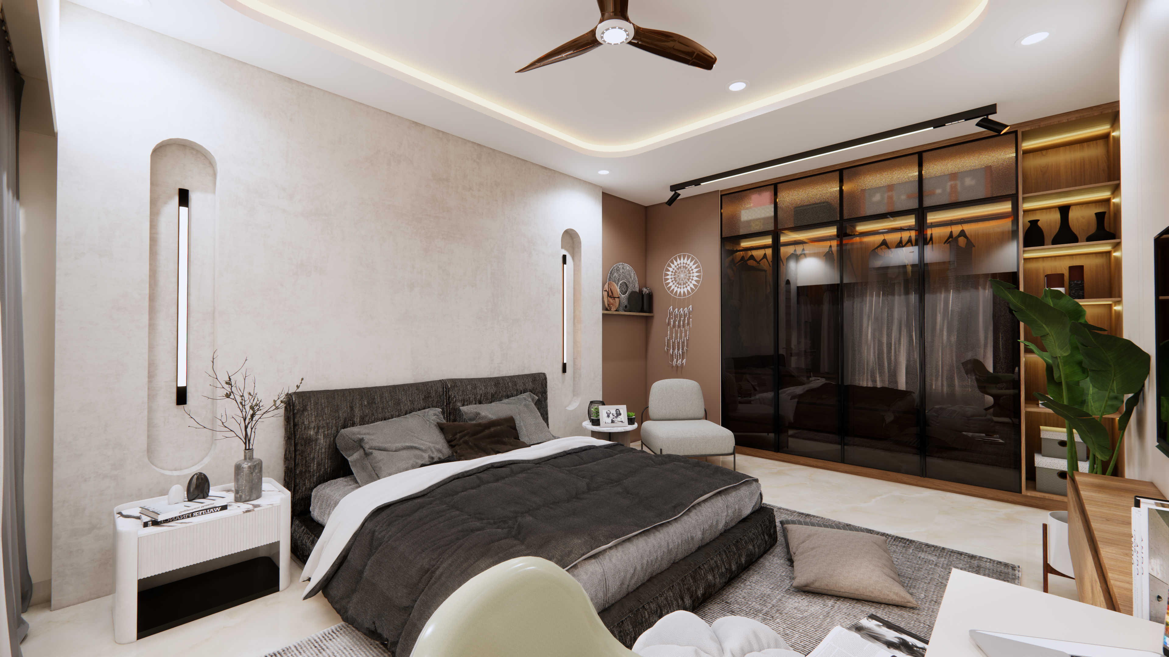 Contemporary luxury apartment interior design in Chennai by Interiors360
