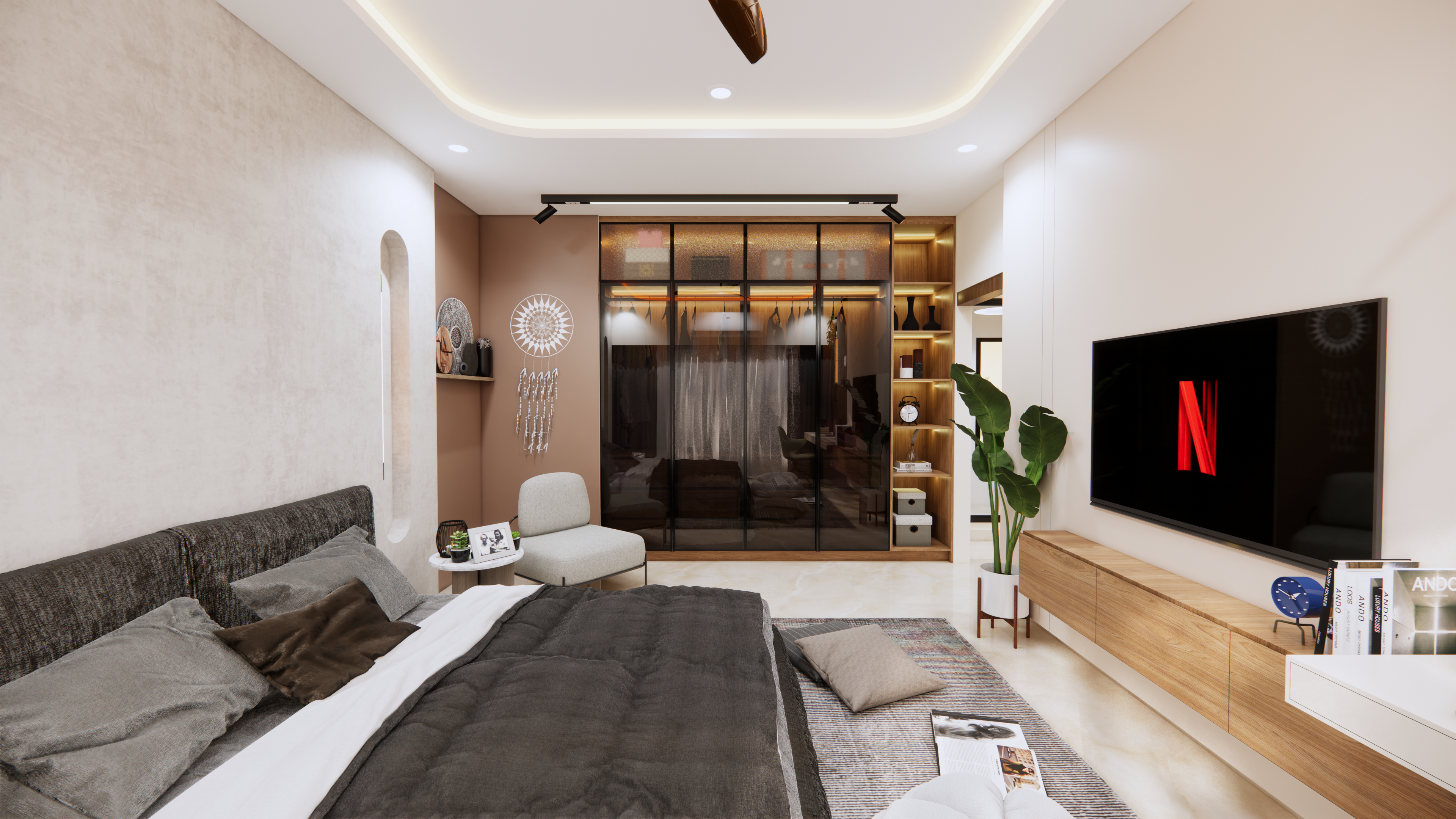 Contemporary luxury apartment interior design in Chennai by Interiors360