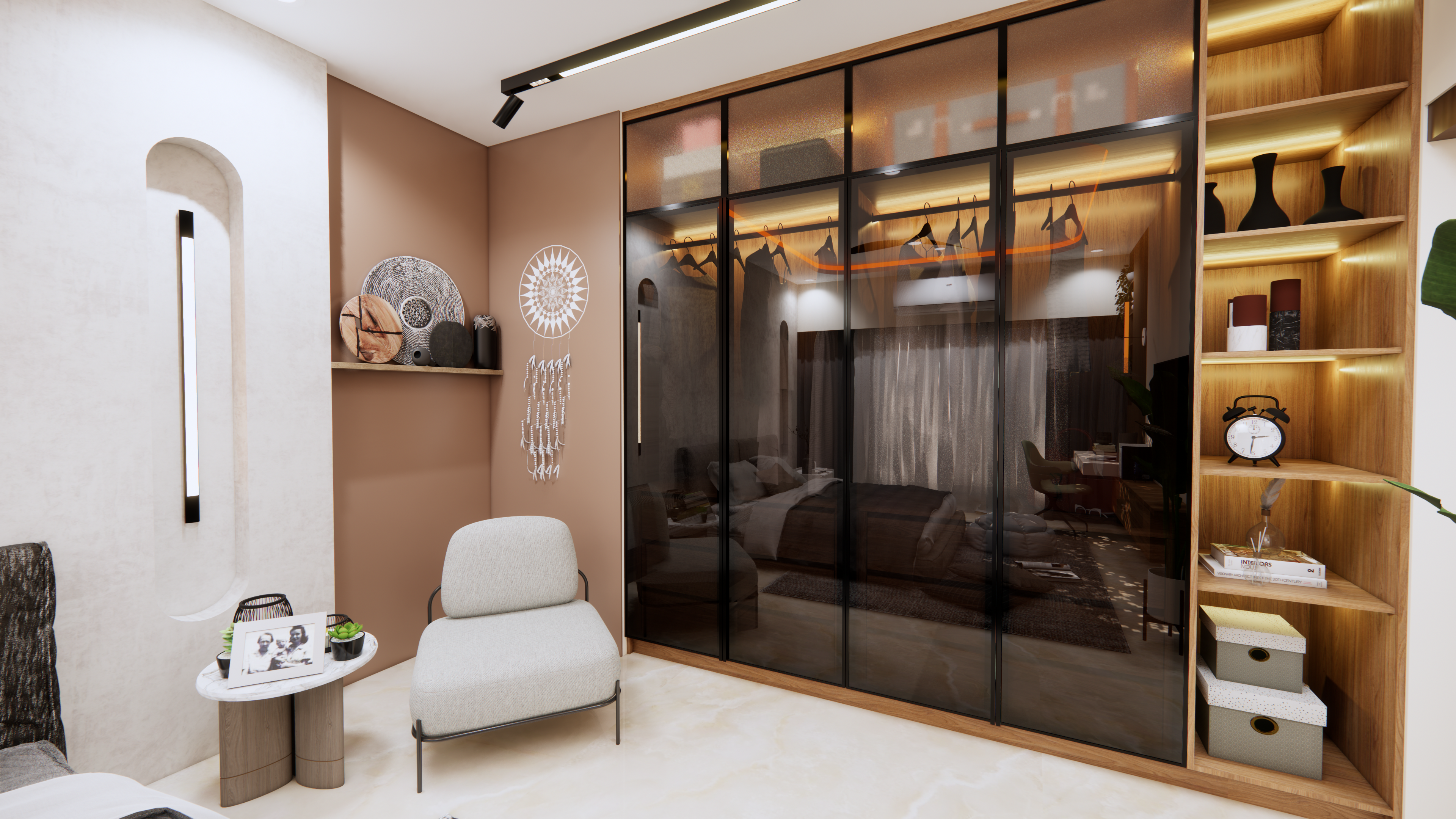 Contemporary luxury apartment interior design in Chennai by Interiors360