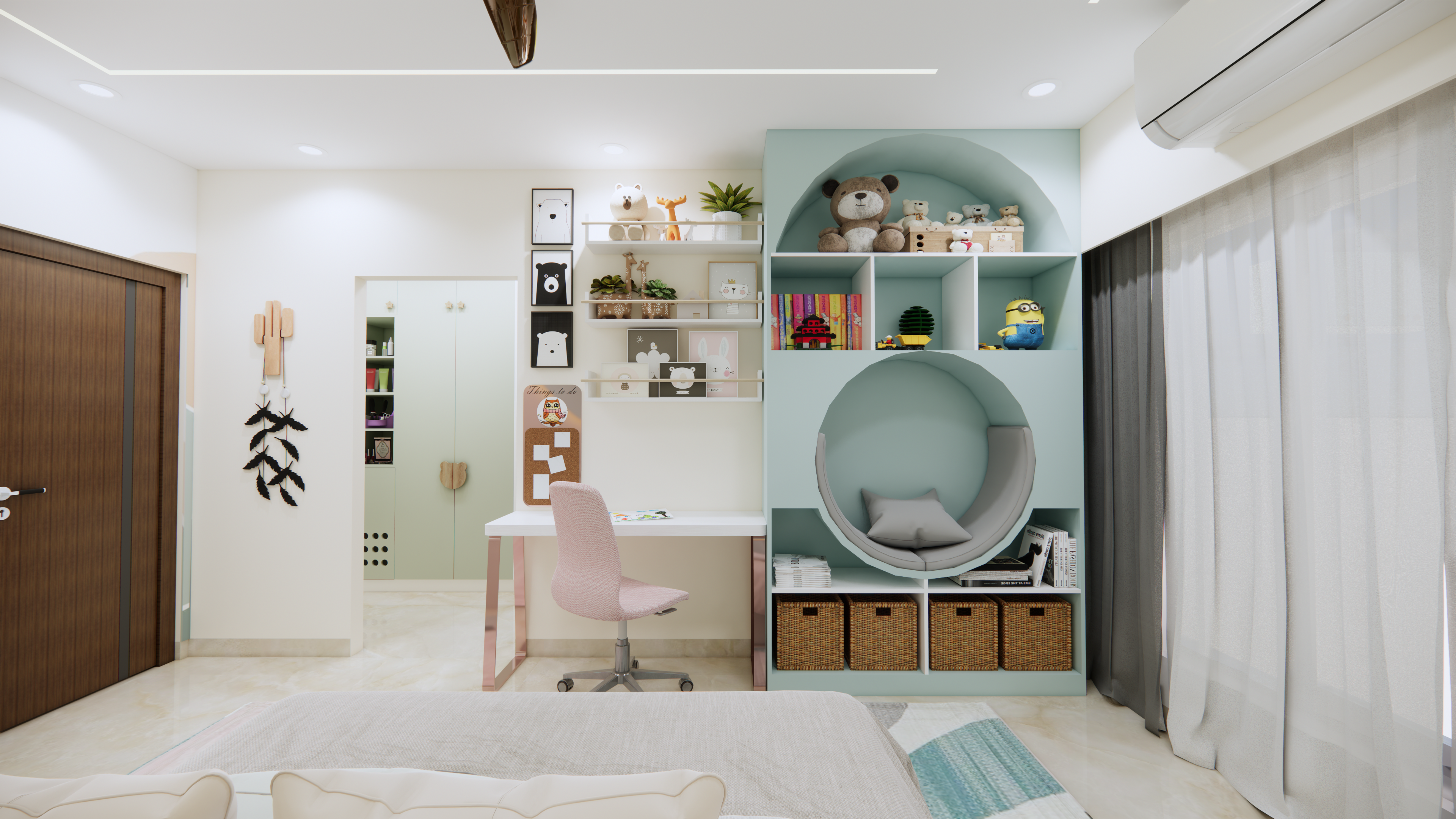 Contemporary luxury apartment interior design in Chennai by Interiors360