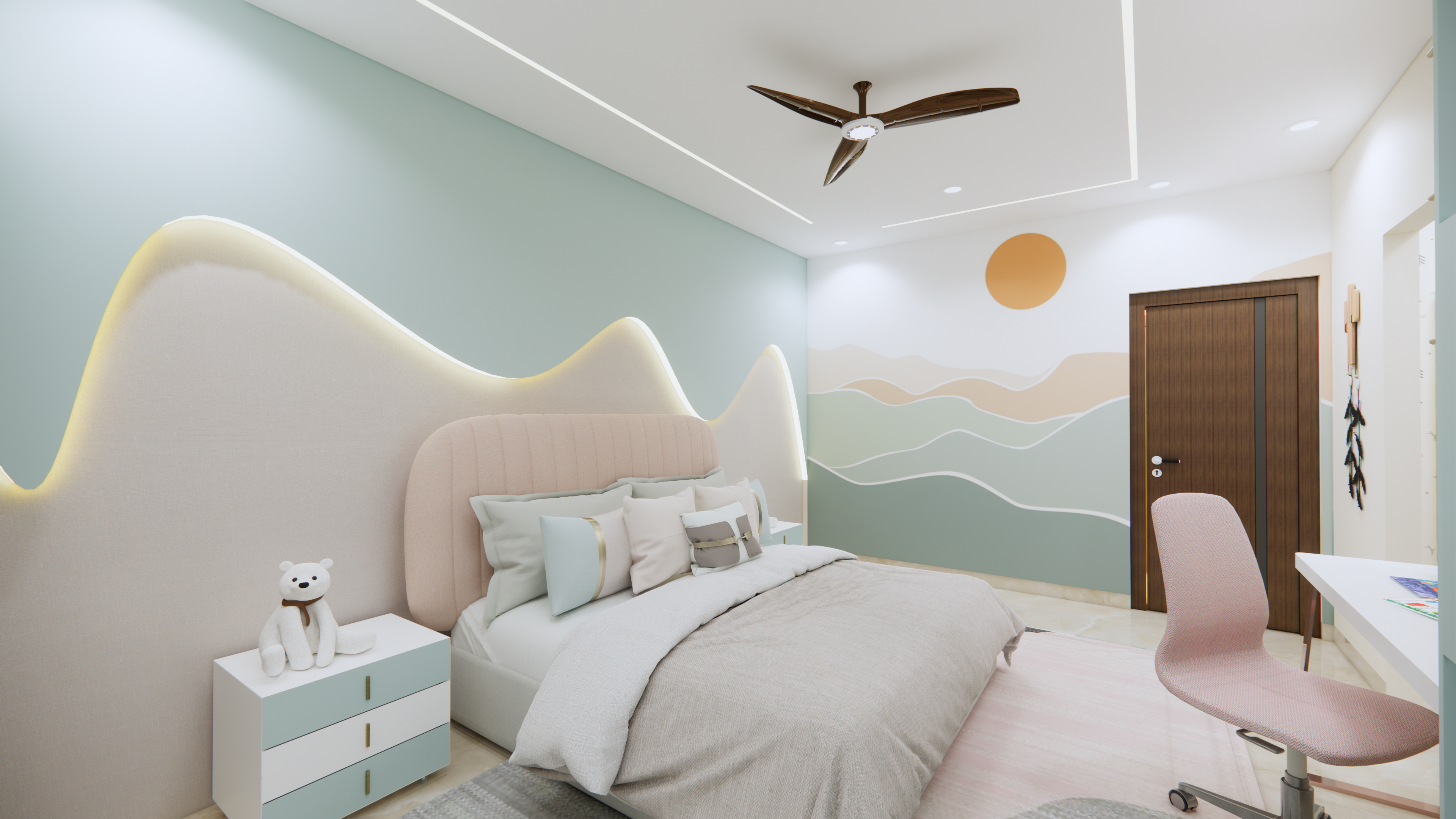 Contemporary luxury apartment interior design in Chennai by Interiors360