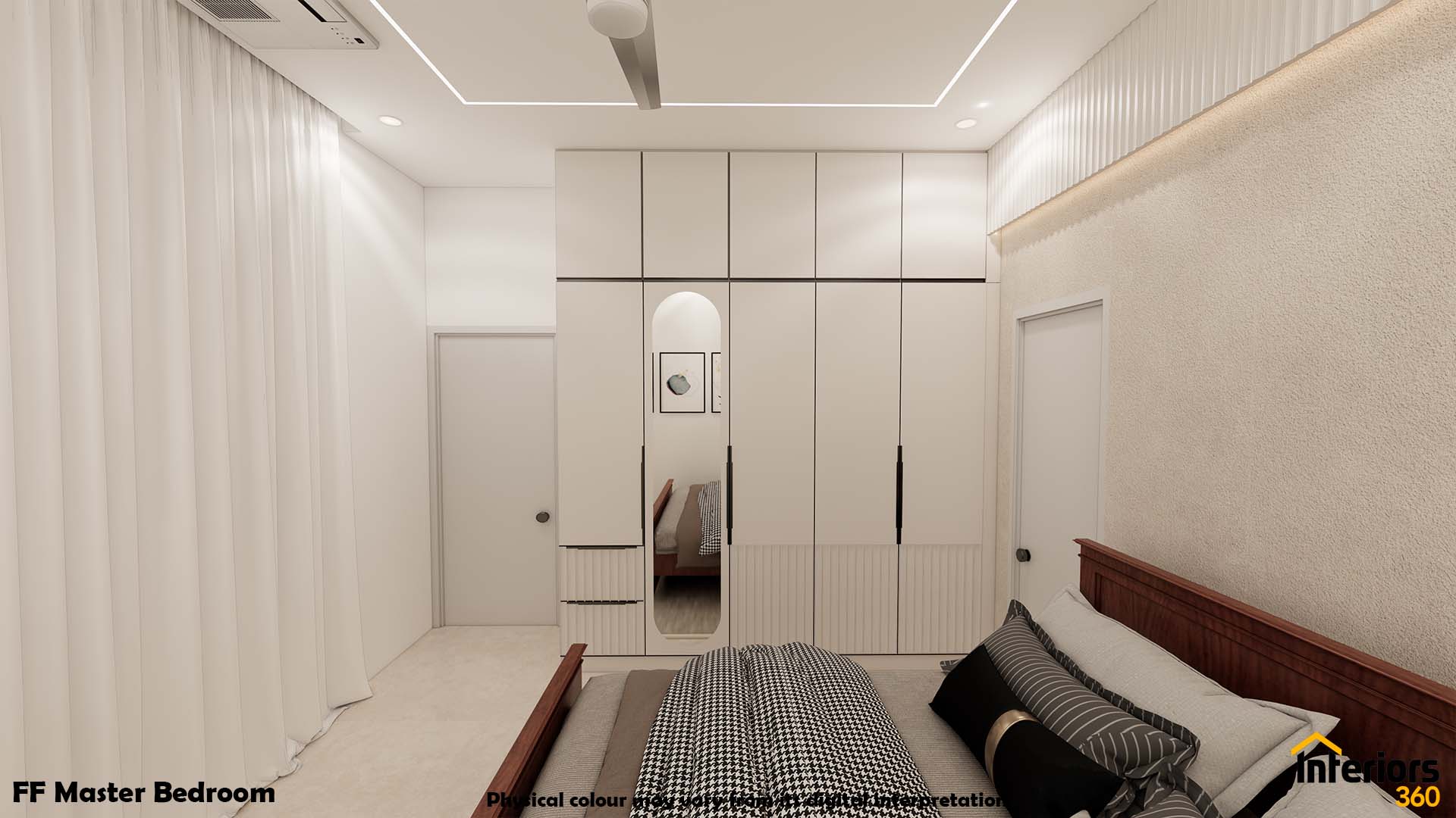 Contemporary luxury Master Bedroom interiors in Chennai
