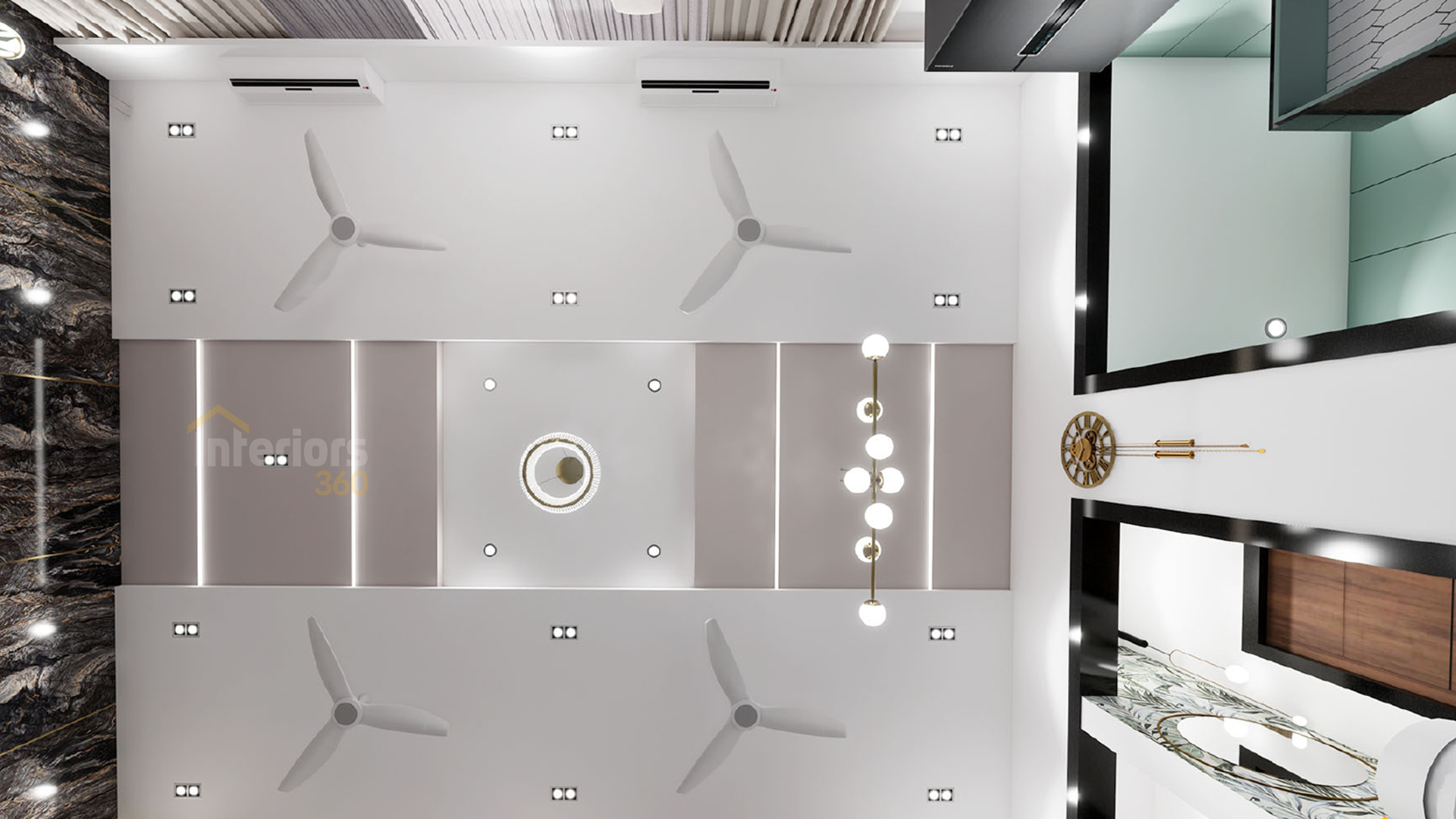 Modern villa home interiors and interior design in Chennai