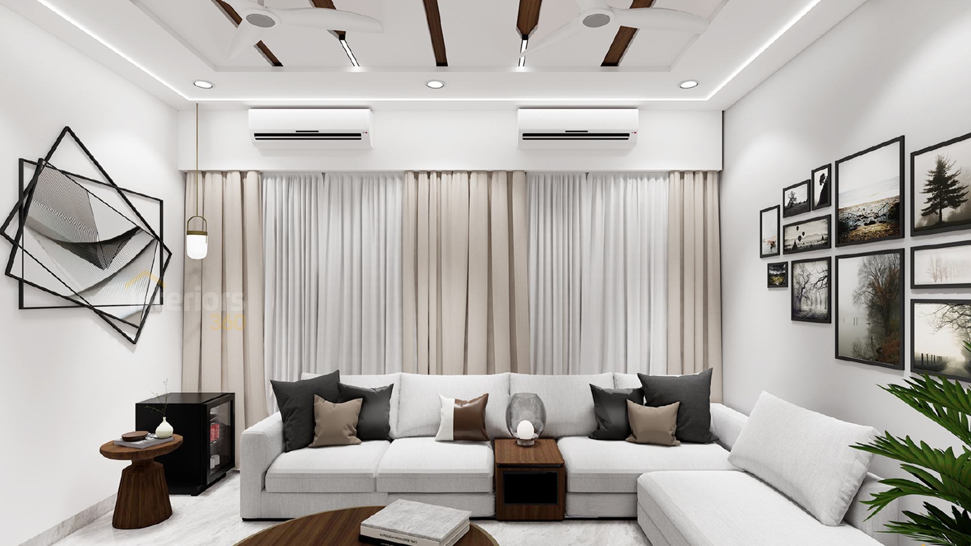 Contemporary villa dining room interiors in Chennai